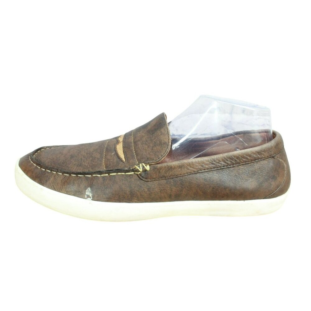 LL Bean Mountainville Brown Leather Slip-On Penny Loafer Shoes Size 10.5 M